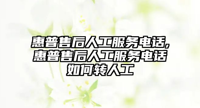 惠普售后人工服務(wù)電話,惠普售后人工服務(wù)電話如何轉(zhuǎn)人工