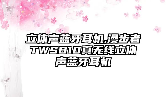 立體聲藍(lán)牙耳機(jī),漫步者TWSB10真無線立體聲藍(lán)牙耳機(jī)