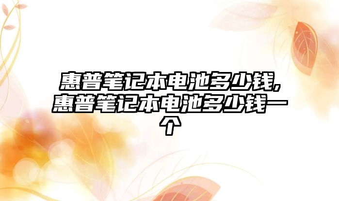 惠普筆記本電池多少錢,惠普筆記本電池多少錢一個(gè)