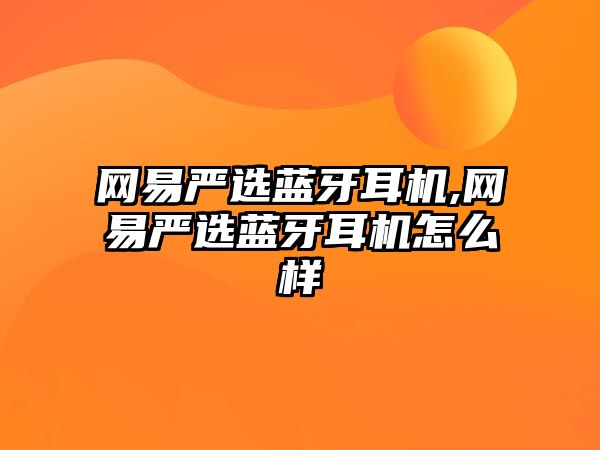 網(wǎng)易嚴(yán)選藍牙耳機,網(wǎng)易嚴(yán)選藍牙耳機怎么樣