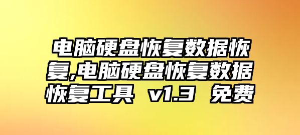 電腦硬盤恢復數(shù)據(jù)恢復,電腦硬盤恢復數(shù)據(jù)恢復工具 v1.3 免費