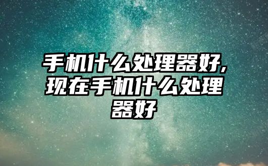 手機什么處理器好,現(xiàn)在手機什么處理器好